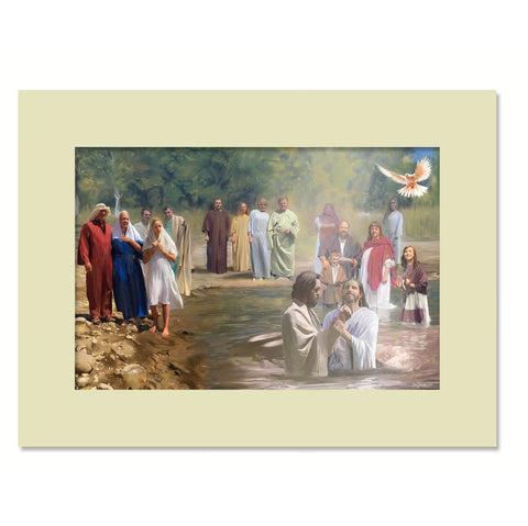 The baptism  - 5 colors Matboard print