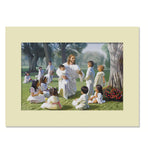 Let them come  - 5 colors Matboard print