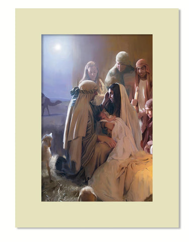 The Nativity 2  - 5 colors Matboard print